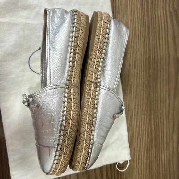 Prada bow logo leather loafer flat espadrilles 37,5 - Picture 5 of 8